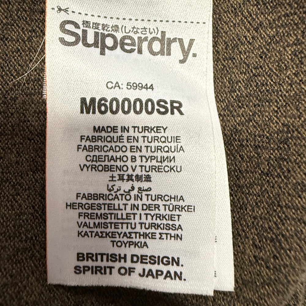 Superdry T-Shirt Mens Large Green Long Sleeve Sports Athletic Graphic Spellout - Picture 6 of 9